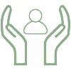 icon: hands holding a person
